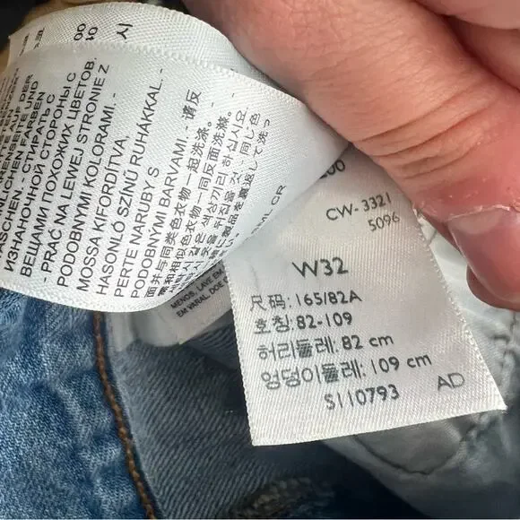 Levi’s 501 Distressed Mini Booty Shorts Jean Denim - Picture 3 of 5